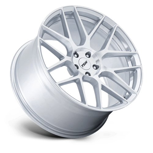 18X8.5 TSW TW002 Lasarthe Gloss Silver Machined 5x120 ET35 Wheel Rim