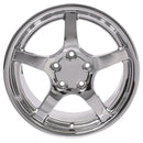 18" Replica Wheel CV05 Fits Chevrolet Corvette - C5 Rim 18x9.5 Deep Dish Chrome