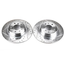 PowerStop Evolution Drilled Slotted Rotors Pair Rear For BMW 850i