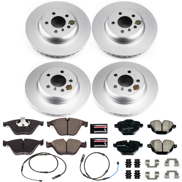 PowerStop Genuine Geomet Coated Rotor and Carbon-Fiber Ceramic Brake Pad Kit