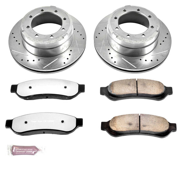 PowerStop Z36 Carbon-Fiber Ceramic Brake Pad with Drilled and Slotted Rotor Kit