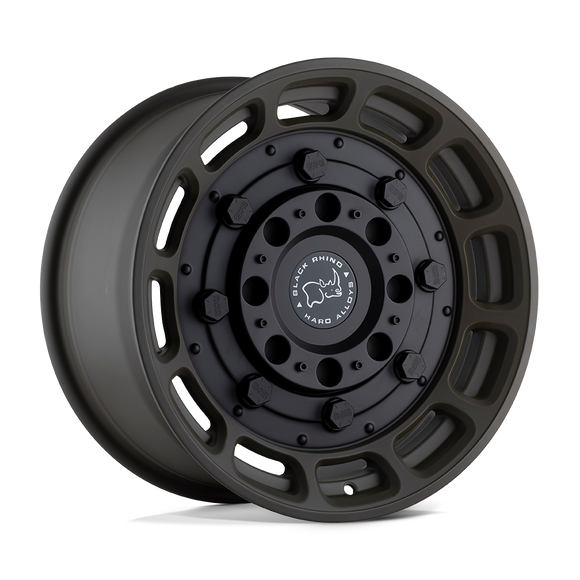 9.5x0 Black Rhino Warthog OD Green Black Center 5x127 ET2.00 Wheel