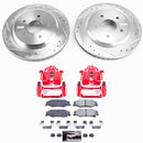 PowerStop Z23 Daily Driver Carbon-Fiber Ceramic Pads Drilled & Slotted Rotor & C