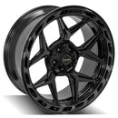 4Play Gen3 4P55 22x10 Black Brushed Face Tinted Wheel 5x127 ET-18 CB87.1