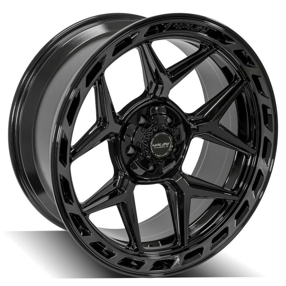 4Play Gen3 4P55 22x10 Black Brushed Face Tinted Wheel 5x127 ET-18 CB87.1