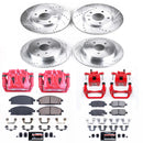 PowerStop Z23 Daily Driver Carbon-Fiber Ceramic Pads Drilled & Slotted Rotor & C