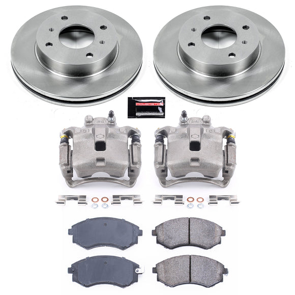 PowerStop OE Stock Replacement Low-Dust Ceramic Brake Pad, Rotor and Caliper Kit