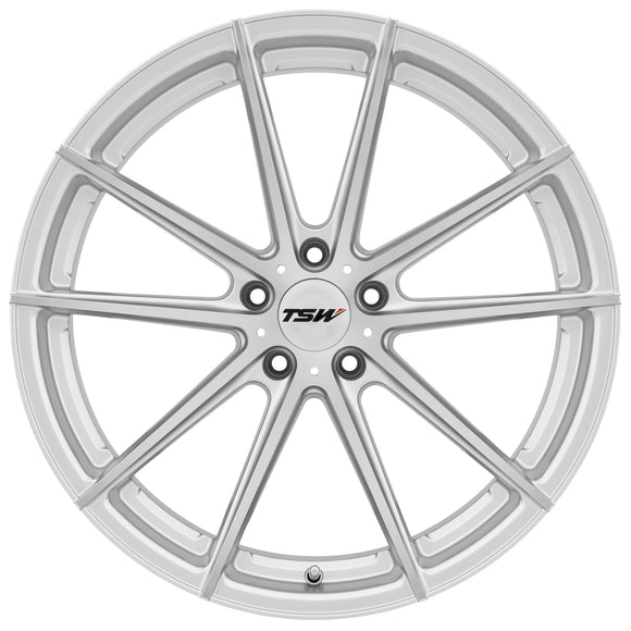 20X10.5 TSW Bathurst Wheel/Rim Silver w/ Mirror Face 5X120 20-10.5 5-120