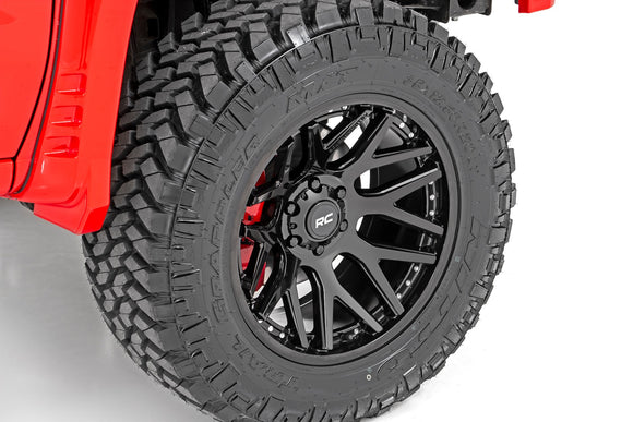 20x10 Rough Country 95 Series Gloss Black Machined Wheel 8x180 ET-19 CB5.079
