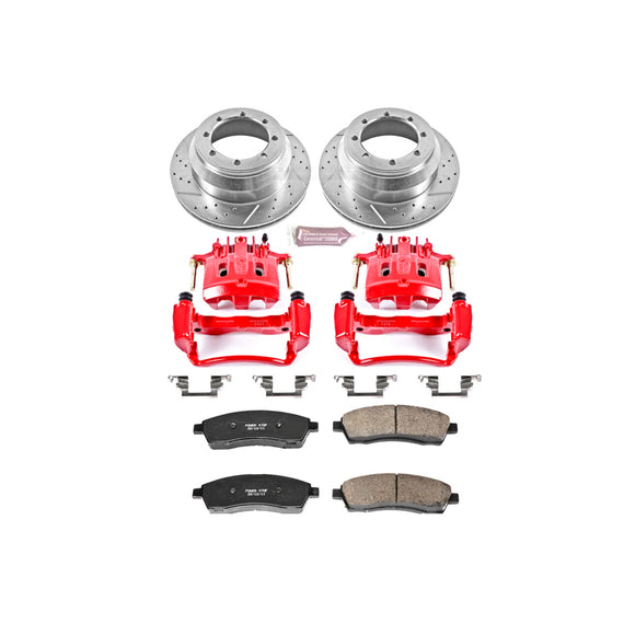 PowerStop Z23 Daily Driver Carbon-Fiber Ceramic Pads Drilled & Slotted Rotor & C