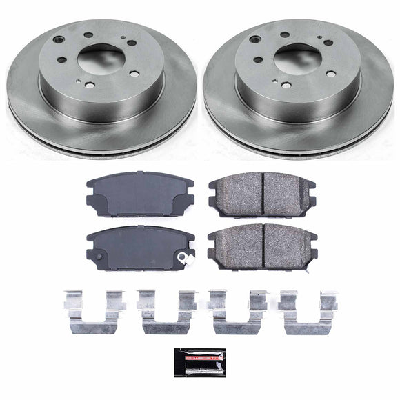 PowerStop OE Stock Replacement Low-Dust Ceramic Brake Pad and Rotor Kit