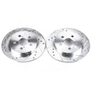 PowerStop Evolution Drilled Slotted Rotors Pair Rear For Pontiac Vibe