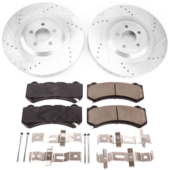 PowerStop Z23 Daily Driver Carbon-Fiber Ceramic Brake Pad and Drilled & Slotted