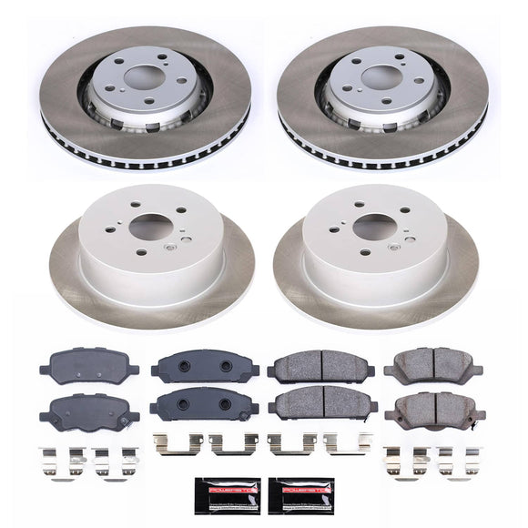 PowerStop Semi-Coated Rotor and Low-Dust Ceramic Brake Pad Kit