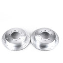 PowerStop Evolution Drilled Slotted Rotors Pair Rear For Toyota Tundra