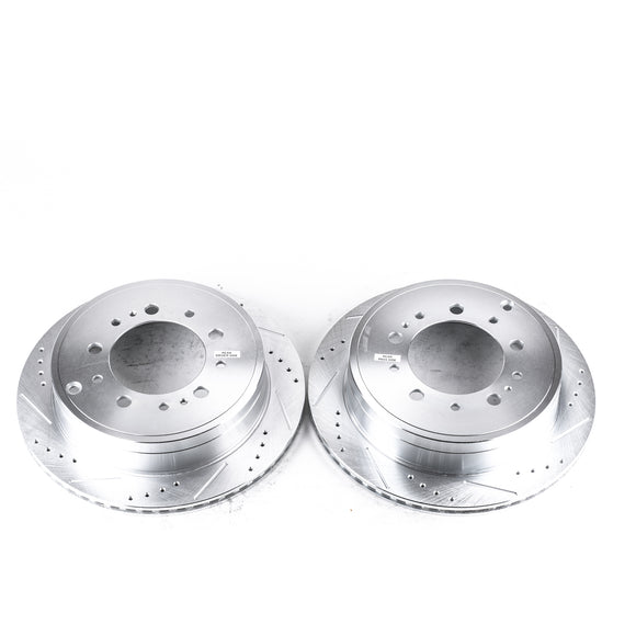 PowerStop Evolution Drilled Slotted Rotors Pair Rear For Toyota Tundra