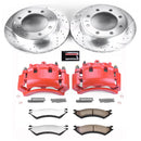 PowerStop Z36 Truck and SUV Ceramic Brake Pad, Drilled & Slotted Rotor, and Cali