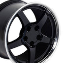 18" Replica Wheel CV05 Fits Chevrolet Corvette - C5 Rim 18x9.5 Deep Dish Black W