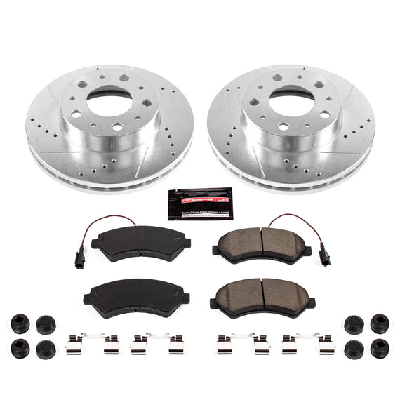 PowerStop Z23 Daily Driver Carbon-Fiber Ceramic Brake Pad and Drilled & Slotted