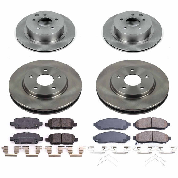 PowerStop OE Stock Replacement Low-Dust Ceramic Brake Pad and Rotor Kit