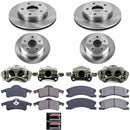 PowerStop OE Stock Replacement Low-Dust Ceramic Brake Pad, Rotor and Caliper Kit