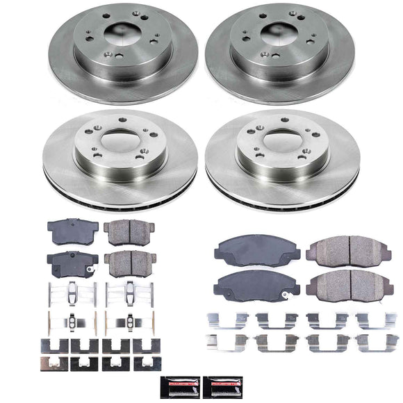 PowerStop OE Stock Replacement Low-Dust Ceramic Brake Pad and Rotor Kit