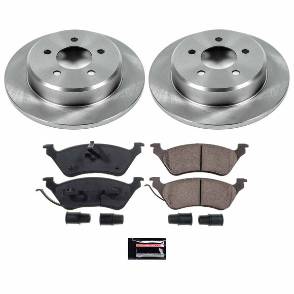 PowerStop OE Stock Replacement Low-Dust Ceramic Brake Pad and Rotor Kit