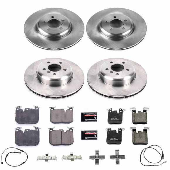 PowerStop OE Stock Replacement Low-Dust Ceramic Brake Pad and Rotor Kit