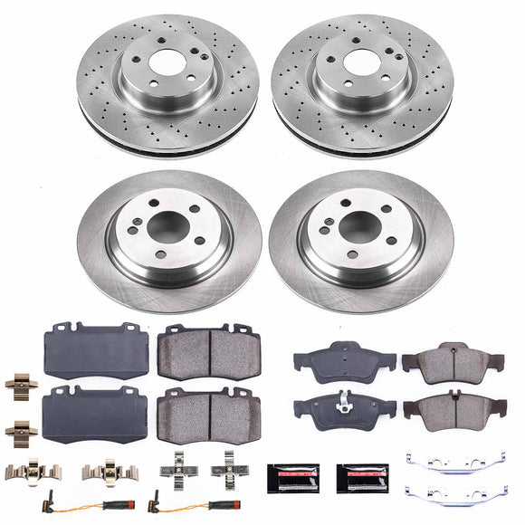 PowerStop OE Stock Replacement Low-Dust Ceramic Brake Pad and Rotor Kit
