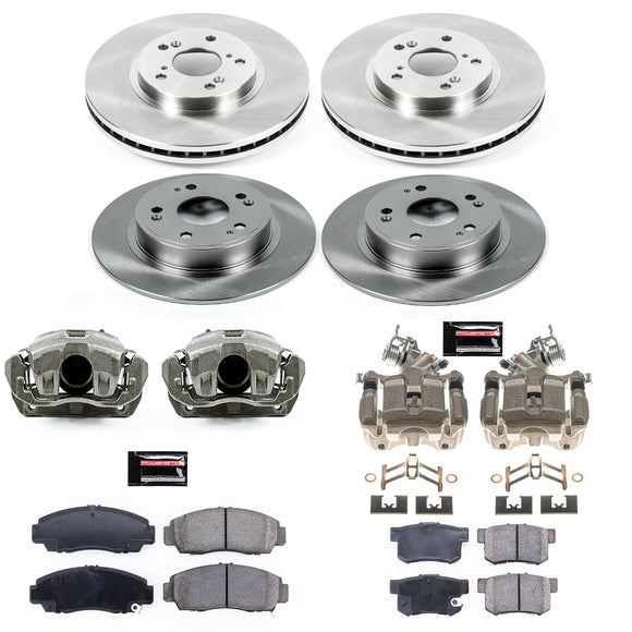 PowerStop OE Stock Replacement Low-Dust Ceramic Brake Pad, Rotor and Caliper Kit
