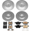 PowerStop Genuine Geomet Coated Rotor and Carbon-Fiber Ceramic Brake Pad Kit