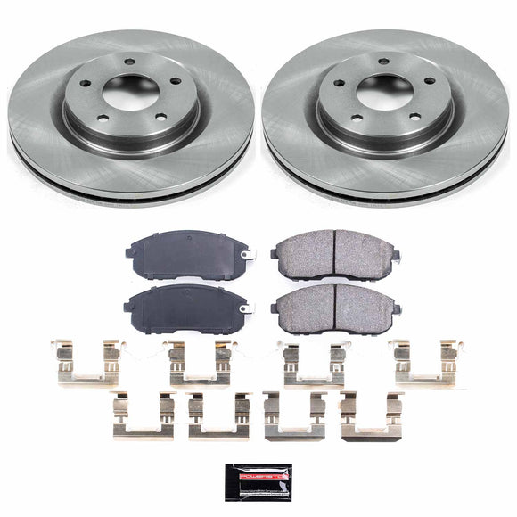 PowerStop OE Stock Replacement Low-Dust Ceramic Brake Pad and Rotor Kit