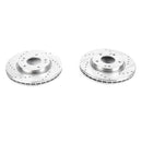 PowerStop Evolution Drilled Slotted Rotors Pair Front For Hyundai Elantra