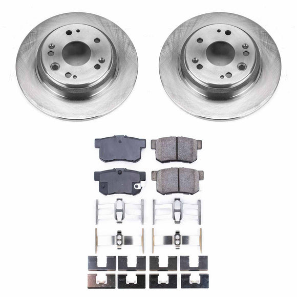PowerStop OE Stock Replacement Low-Dust Ceramic Brake Pad and Rotor Kit