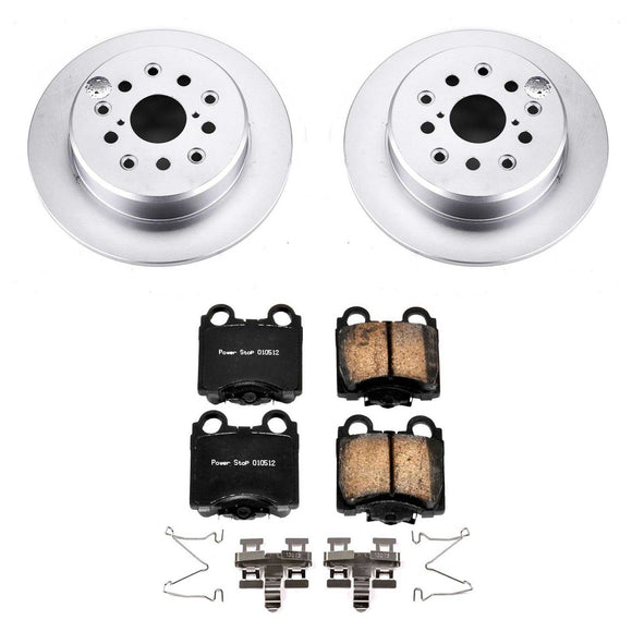 PowerStop Genuine Geomet Coated Rotor and Low-Dust Ceramic Brake Pad Kit