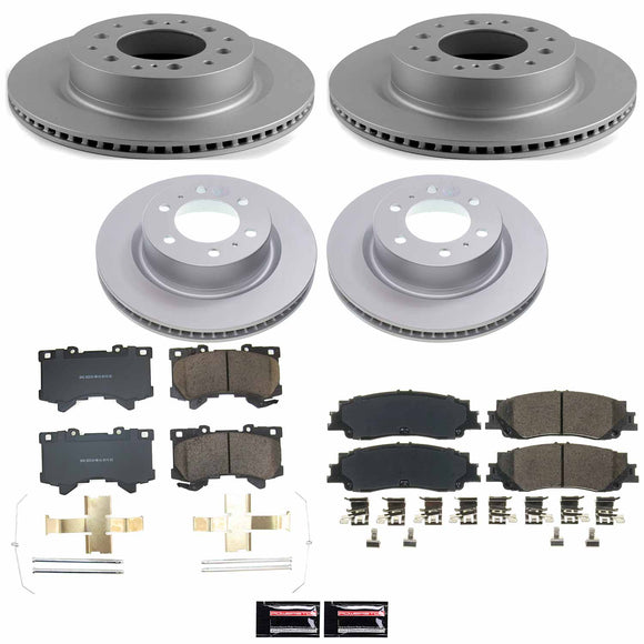 Genuine Geomet Coated Rotor and Low-Dust Ceramic Brake Pad Kit