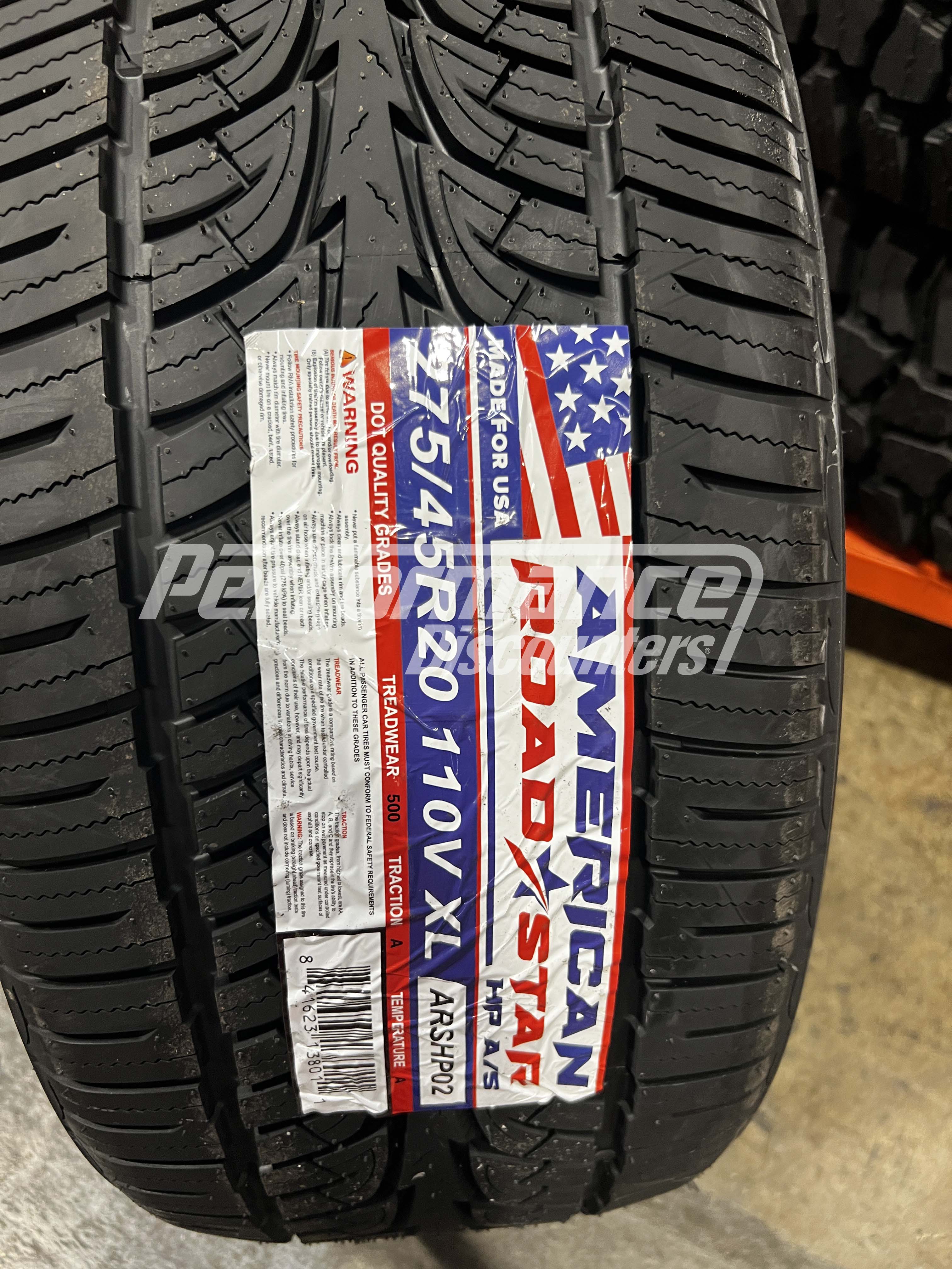 American Roadstar HP A/S Tire(s) 275/45R20 110V SL BSW 275 45 20 2754520