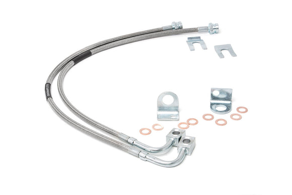 Rough Country Brake Lines Stainless Rear For 4-6" Lift For Jeep Wrangler 07-18
