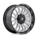 20x10 Fuel Off-Road D798 Arc Silver Brushed Face Black Lip 8x165.1 ET-18 Wheel