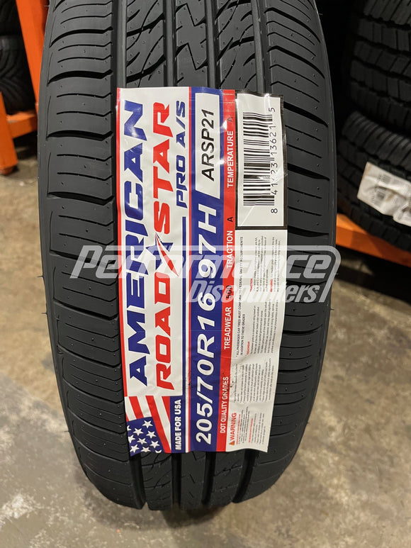 205/70R16 American Roadstar Pro A/S 97H BSW SL 205 70 16 2057016