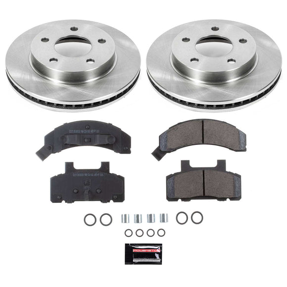 PowerStop OE Stock Replacement Low-Dust Ceramic Brake Pad and Rotor Kit