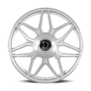 22x9.5 Dolce VERONA Glossy Sliver Brush Face Wheel 6x135 ET35 CB106.2