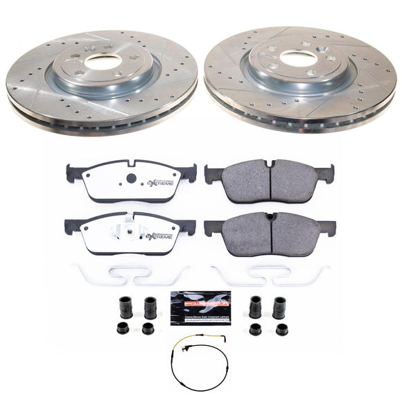 PowerStop Z36 Carbon-Fiber Ceramic Brake Pad with Drilled and Slotted Rotor Kit
