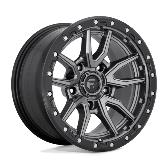 17x9 Fuel Off-Road D680 Rebel Matte Gun Metal Black Bead Ring 5x127 ET-12 Wheel