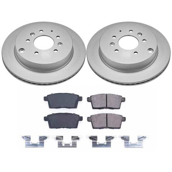 PowerStop Genuine Geomet Coated Rotor and Low-Dust Ceramic Brake Pad Kit