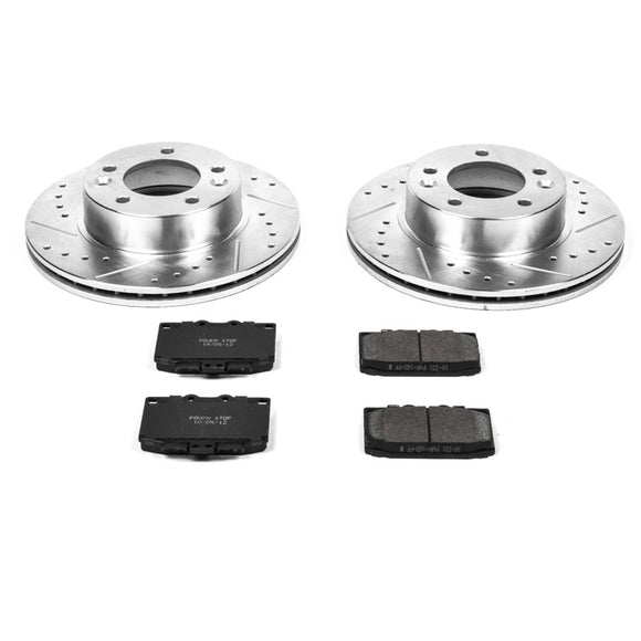 PowerStop Z23 Daily Driver Carbon-Fiber Ceramic Brake Pad and Drilled & Slotted