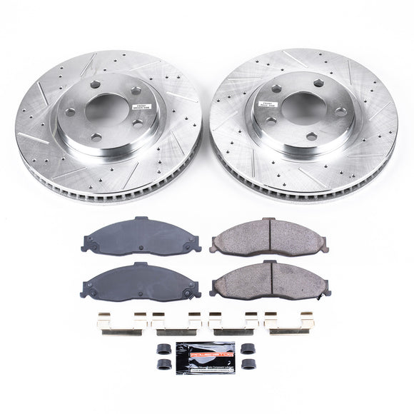 PowerStop Z23 Daily Driver Carbon-Fiber Ceramic Brake Pad and Drilled & Slotted