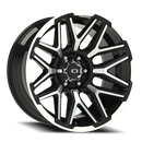 20X10 Vision 305 Rekluse Gloss Black Machined Face and Lip 6x139.7 6x5.5 ET-25 C