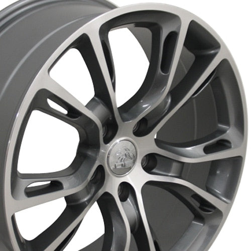 20" Replica Wheel JP16 Fits Jeep Grand Cherokee Rim 20x8.5 Gunmetal Mach'd Wheel