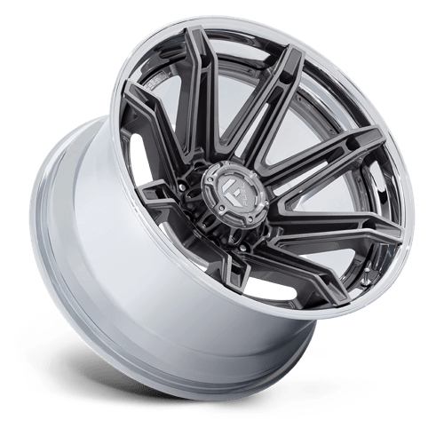 22x10 Fuel Off-Road FC401 Brawl Platinum With Chrome Lip 8x170 ET-18 Wheel